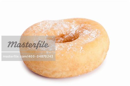 Donut with sugar isolated on a white background