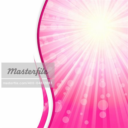 Hot pink square summertime banner. Graphics are grouped and in several layers for easy editing. The file can be scaled to any size.