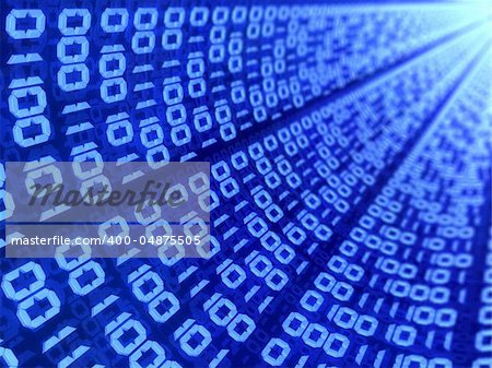 abstract 3d illustration of digital binary background