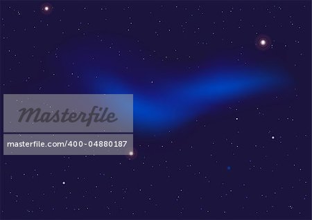 Abstract Background - Dark Night Sky Full of Stars