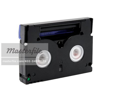 Videocassette standard miniDV isolated on a white background