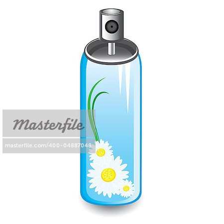 chamomile spray. Illustration on white background