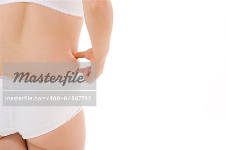 Underwear Clad Midsection Of A Female