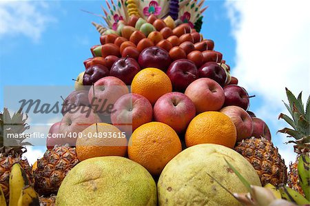 Fruit decoration for Balinese ceremony