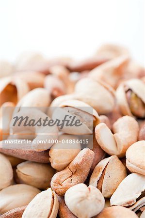 Roasted nut mix in shallow dof