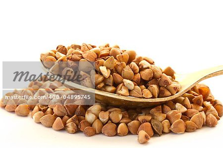 Buckwheat is isolated on a white background