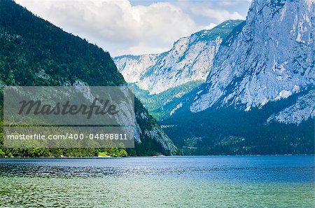Beautiful summer Alpine  lake Altausseer view (Austria)