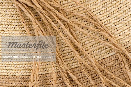 Curved lines pattern in a Straw Basket background.