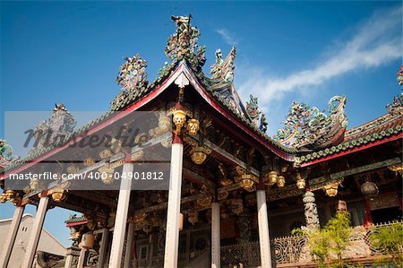 The famous Khoo Kongsi is the grandest clan temple in Penang, Malaysia. It is also one of the city's major historic attraction.