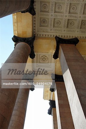 stone columns of Lomonosov university in Moscow, Russia