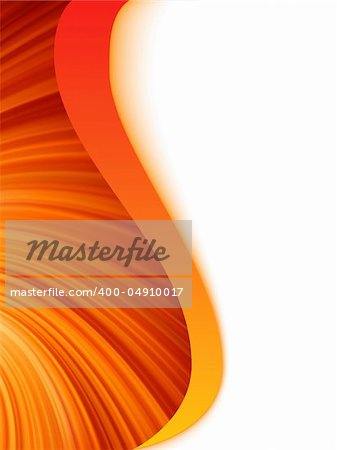 Orange red and white abstract wave burst. EPS 8 vector file included