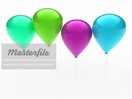 3d, ballon, balloon, party, birthday, colorful, color