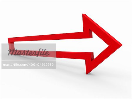 3d arrow red up way icon sign growth