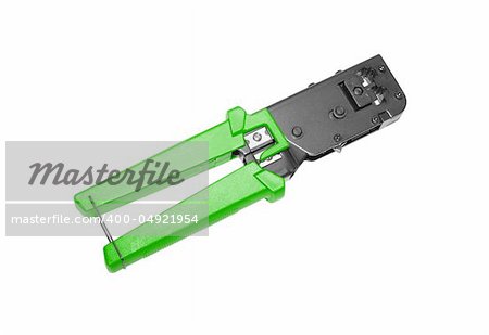 opened crimper tool isolated on white