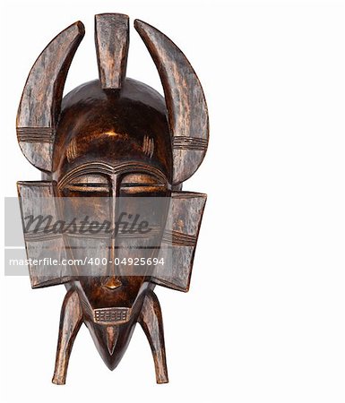 Traditional carved wooden African masks