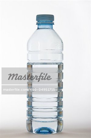 bottle of water on white background