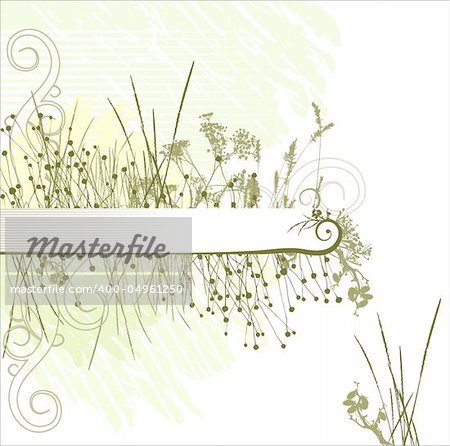 Grass silhouette frame / vector. Ideally for your use