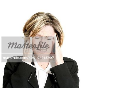 businesswoman migraine