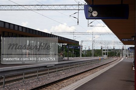 Platform 3 of railway station Lahti, Finland