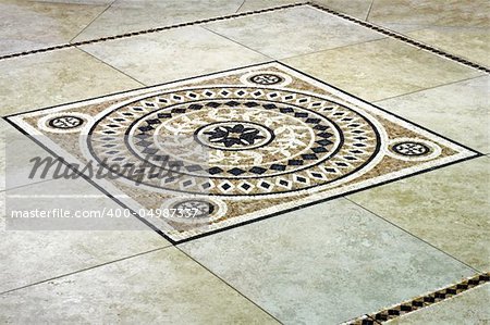 Floor tile mosaic in Italian style angle