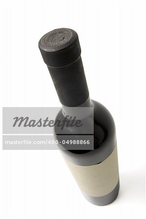 Wine bottle isolated on white background