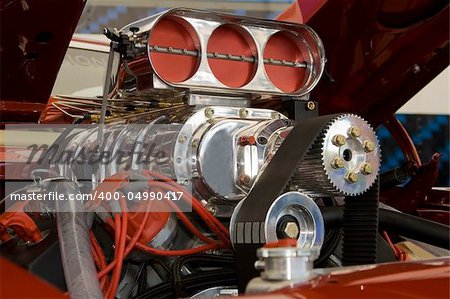 An engine from an old Camaro.