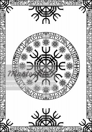 runic viking rectangular design