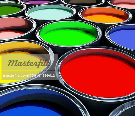 color 3d paint tank, abstract background