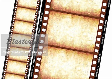 Historical film effect... 35mm filmstrip.  High detailed drawing.