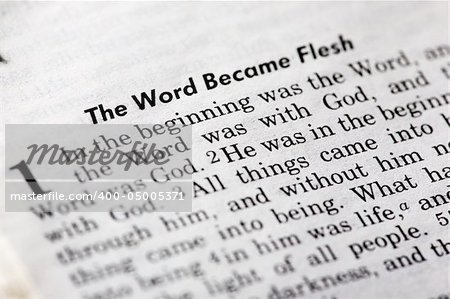 John 1:1 - The word became flesh. Popular New Testament passage