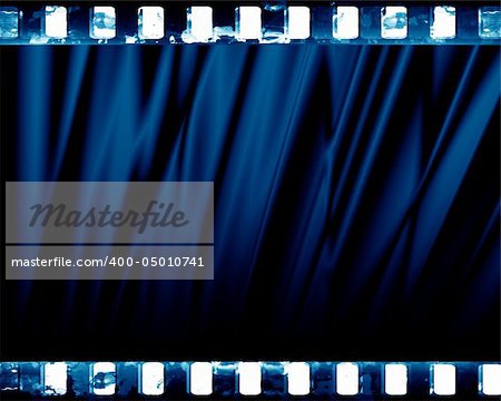 blue drapes with some smooth lines  in it