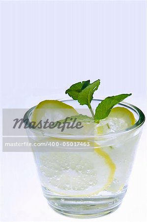 Fresh alcohol drink on a white background