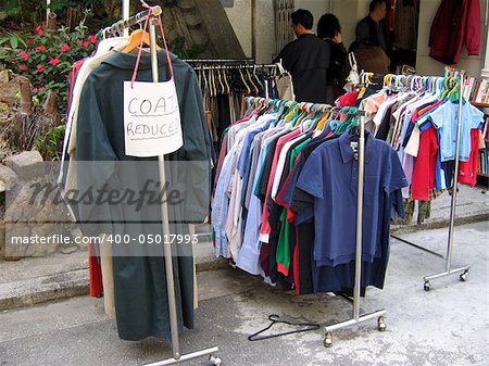 An outdoor bargain sale