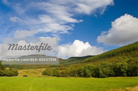 A mountain landscape with cloudy sky in Scotland