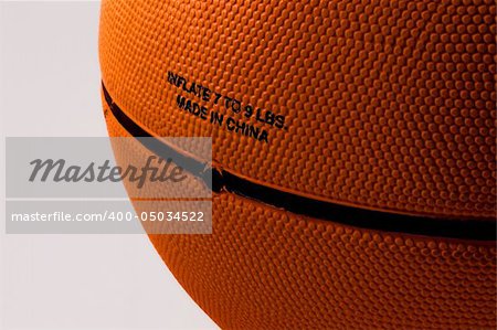 A basketball set against a neutral background.