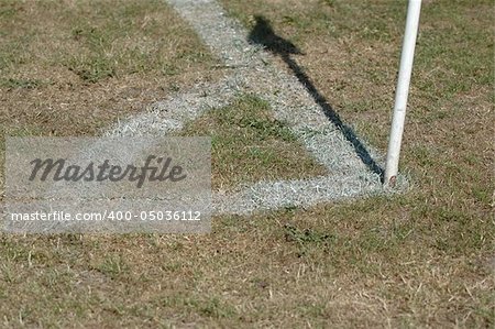 Corner on af football field.