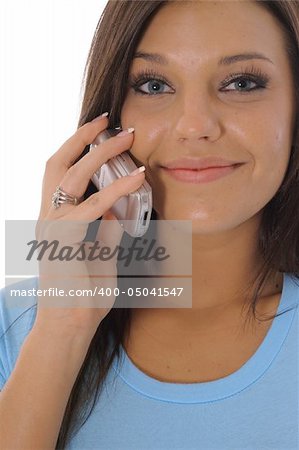 beautiful woman on the phone