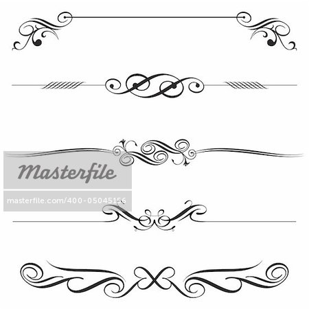 vector file of horizontal elements decoration design