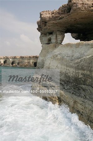 Cape greco or sea caves in Cyprus