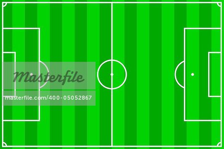 vector illustration of a soccer field with green stripes
