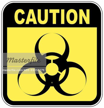 yellow and black biohazard warning sign