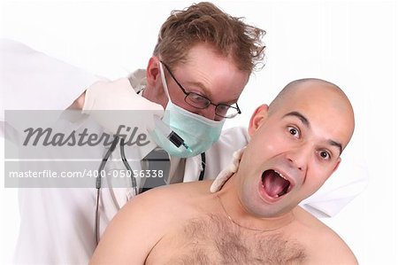 details aggressive doctor injecting a funk patient