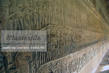 Mahabharata on the wall of Angkor wat, Cambodia