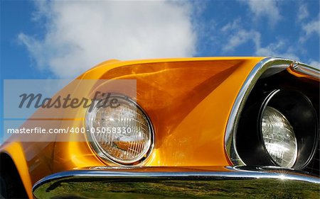 colorful classic american muscle car abstract