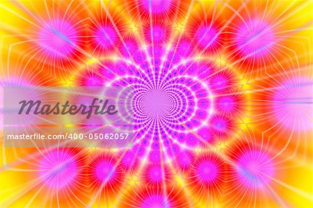 Abstract, retro background in red, purple, pink, yellow, orange, blue