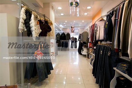 modern cloth shop interior photo