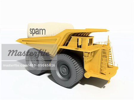 the large industry machine with spam letters