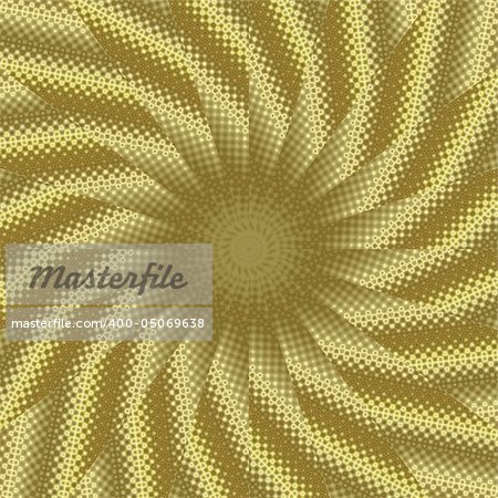 golden sun with unusual dot pattern, could be also a sunflower