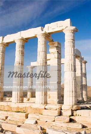 Temple of Poseidon at Cape Sounion near Athens, Greece. c 440 BC.