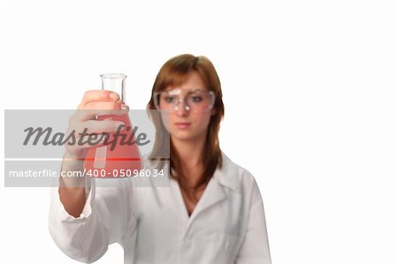 Female Lab technical performing an experiment